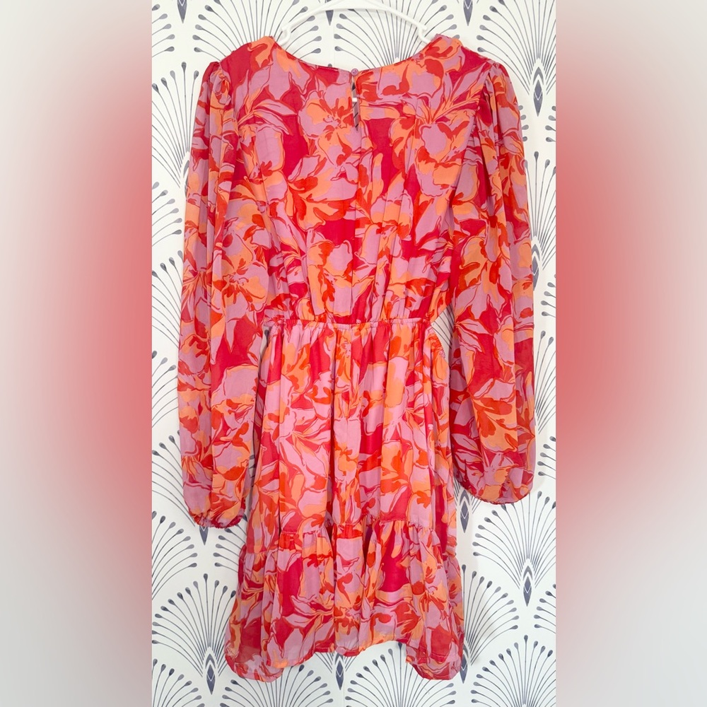 Jessica Simpson Pink and Orange Ruffled Tiered Sundress - Picture 7 of 7
